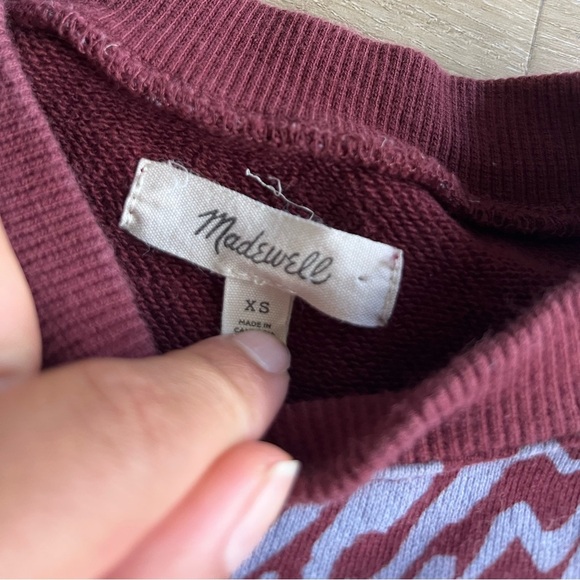 Madewell Sweatshirt Women's XS Tigerized Print Oversized Pullover Sweatshirt - Picture 4 of 9